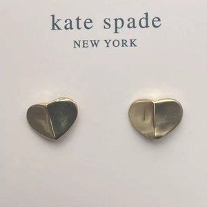 Kate Spade Gold Small heart-shaped earrings